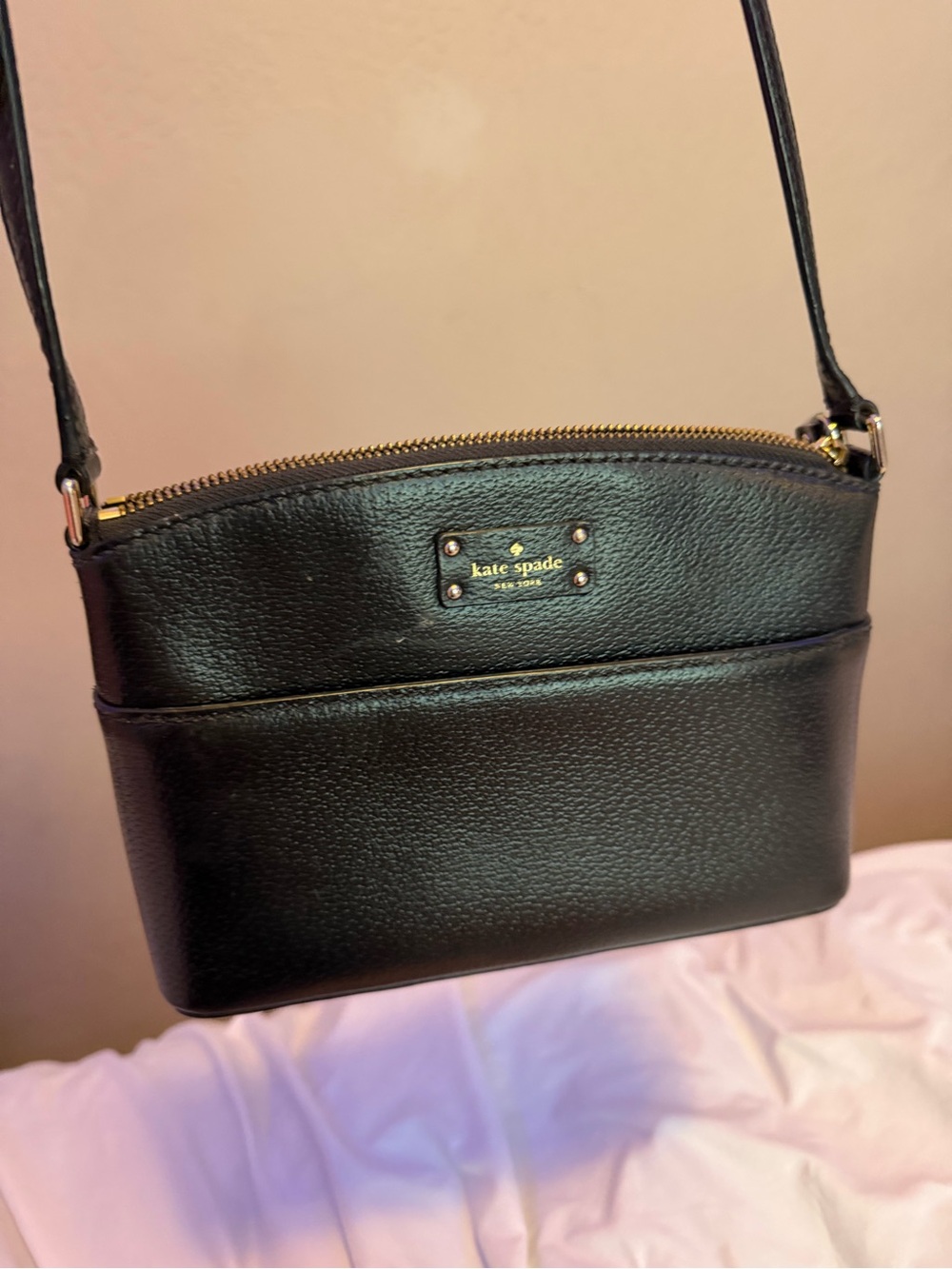 kate spade New York Black Leather Crossbody Bag